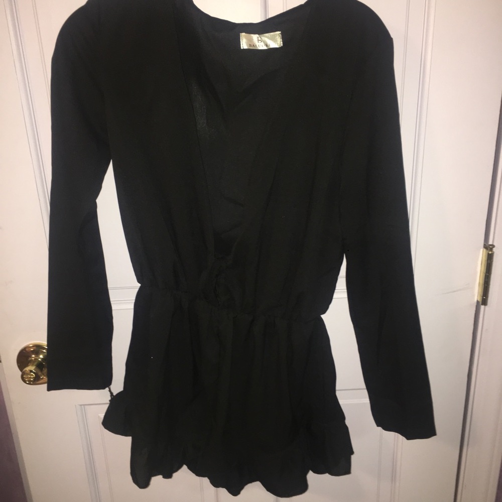 Black tie romper